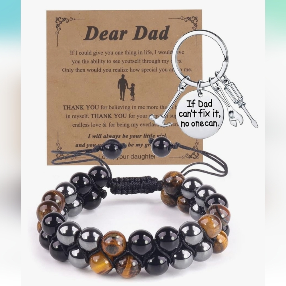 Dad's Gift Box Natural Stone Bracelet